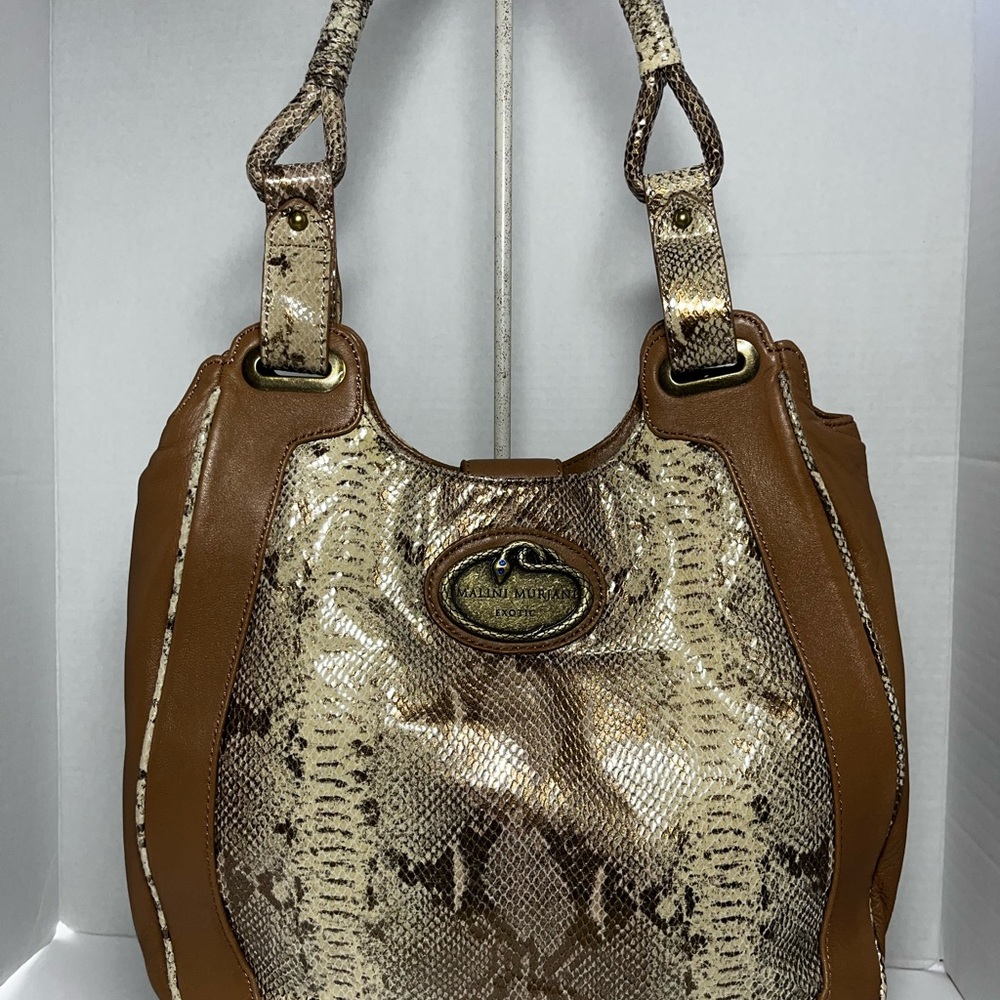 Malini Murjani Exotic Dena Python Shopper - image 1